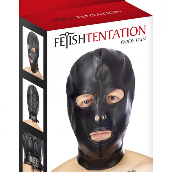 Капюшон для БДСМ з відкритими очима і ротом Fetish Tentation Open mouth and eyes BDSM hood Капюшон для БДСМ з відкритими очима і ротом Fetish Tentation Open mouth and eyes BDSM hood