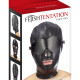 Капюшон для БДСМ зі знімною маскою Fetish Tentation BDSM hood in leatherette with removable mask Капюшон для БДСМ зі знімною маскою Fetish Tentation BDSM hood in leatherette with removable mask