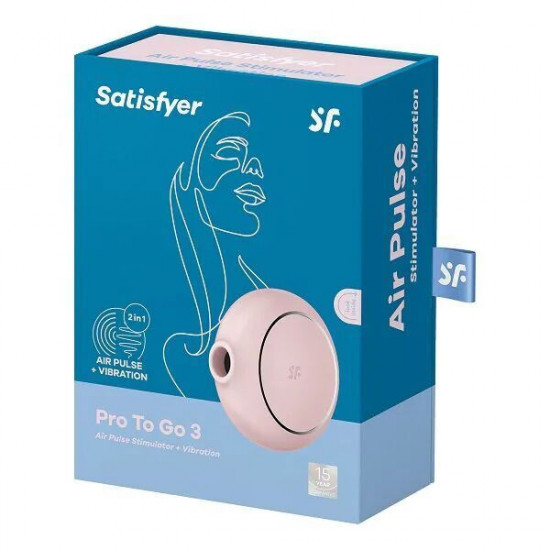 Вакуумний стимулятор із вібрацією Satisfyer Pro To Go 3 Rose (м'ята упаковка!!!) Вакуумний стимулятор із вібрацією Satisfyer Pro To Go 3 Rose (м'ята упаковка!!!)
