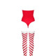 Боді Obsessive Kissmas teddy red L/XL (м'ята упаковка!!!)