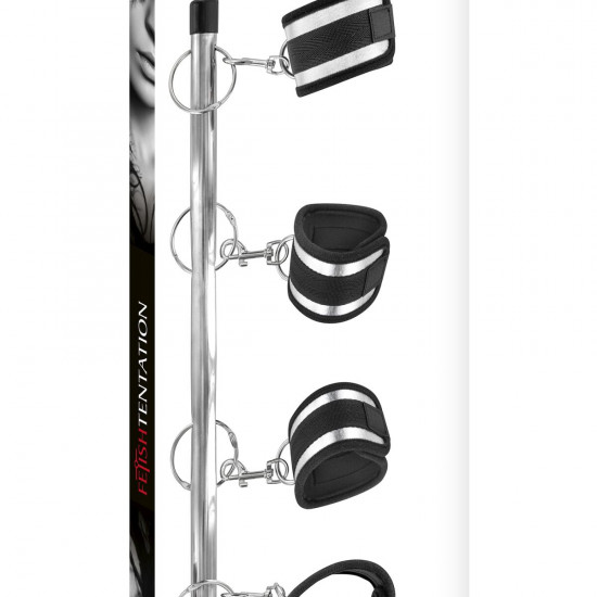 Фіксатор для рук і ніг Fetish Tentation Submission bar with 4 cuffs Фіксатор для рук і ніг Fetish Tentation Submission bar with 4 cuffs