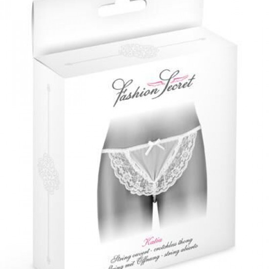 Трусики-стрінги з перлинною ниткою Fashion Secret KATIA White Трусики-стрінги з перлинною ниткою Fashion Secret KATIA White