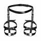 Шкіряні гартери Art of Sex - Melani Leather garters, Чорні L-2XL Шкіряні гартери Art of Sex - Melani Leather garters, Чорні L-2XL