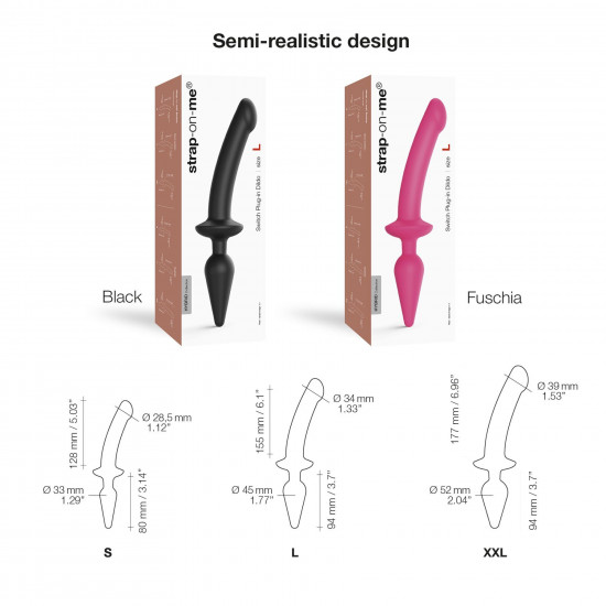 Анальна пробка з дилдо Strap-On-Me SWITCH PLUG-IN SEMI-REALISTIC DILDO FUCHSIA - L (м'ята упаковка) Анальна пробка з дилдо Strap-On-Me SWITCH PLUG-IN SEMI-REALISTIC DILDO FUCHSIA - L (м'ята упаковка)