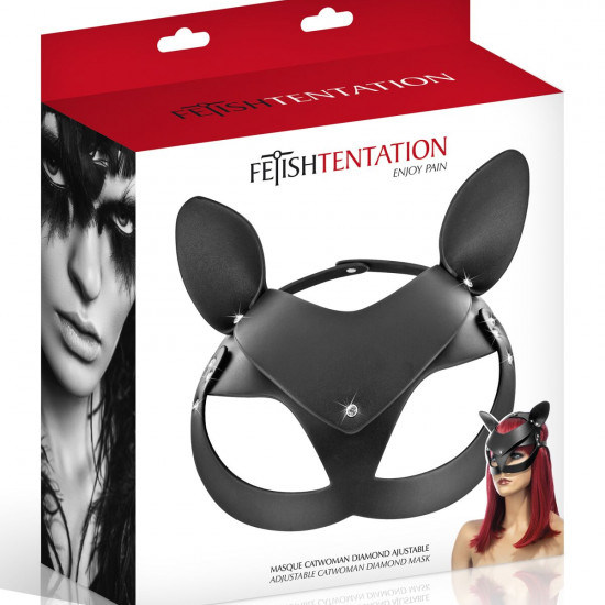 Маска кішки Fetish Tentation Adjustable Catwoman Diamond Mask Маска кішки Fetish Tentation Adjustable Catwoman Diamond Mask