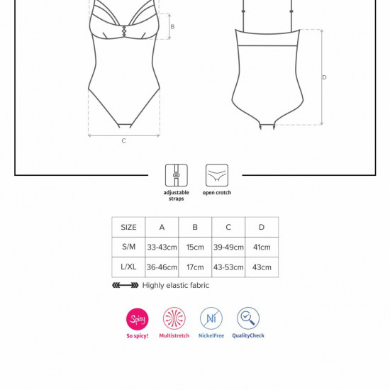 (SALE) Мереживне боді з доступом Obsessive 818-TED-1 teddy XS/S, чорне (SALE) Мереживне боді з доступом Obsessive 818-TED-1 teddy XS/S, чорне