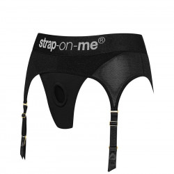 Труси для страпона з підв’язками для панчіх Strap-On-Me REBEL HARNESS - S