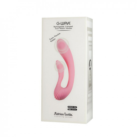 Вібратор Adrien Lastic G-wave вагінально-кліторальний, 2 мотори, універсальний Вібратор Adrien Lastic G-wave вагінально-кліторальний, 2 мотори, універсальний