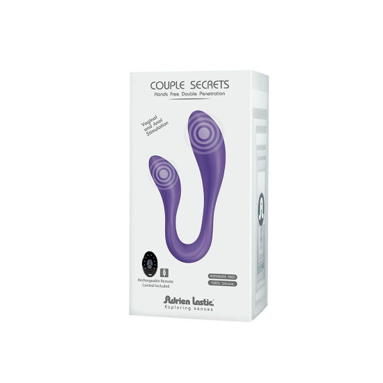 Вібратор для пар Adrien Lastic Couple Secrets II з пультом LRS, два мотори, універсальний Вібратор для пар Adrien Lastic Couple Secrets II з пультом LRS, два мотори, універсальний