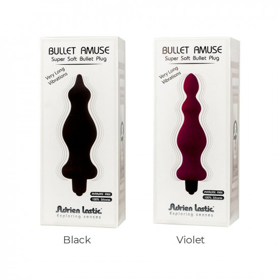 Анальна пробка з вібрацією Adrien Lastic Bullet Amuse Black, макс. діаметр 3,9 см Анальна пробка з вібрацією Adrien Lastic Bullet Amuse Black, макс. діаметр 3,9 см