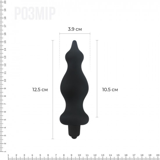 Анальна пробка з вібрацією Adrien Lastic Bullet Amuse Black, макс. діаметр 3,9 см Анальна пробка з вібрацією Adrien Lastic Bullet Amuse Black, макс. діаметр 3,9 см