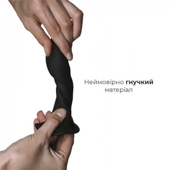 Дилдо з присоскою Adrien Lastic Hitsens 5 Black, відмінно для страпона, діаметр 2,4 см, довжина 13 с Дилдо з присоскою Adrien Lastic Hitsens 5 Black, відмінно для страпона, діаметр 2,4 см, довжина 13 с