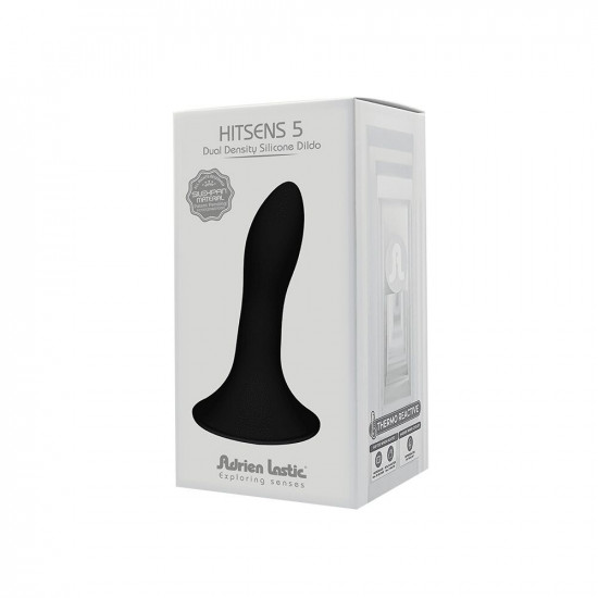 Дилдо з присоскою Adrien Lastic Hitsens 5 Black, відмінно для страпона, діаметр 2,4 см, довжина 13 с Дилдо з присоскою Adrien Lastic Hitsens 5 Black, відмінно для страпона, діаметр 2,4 см, довжина 13 с