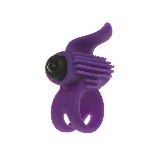 Ерекційне віброкільце Adrien Lastic Bullet Lastic Ring з язичком і щіточкою для стимуляції клітора Ерекційне віброкільце Adrien Lastic Bullet Lastic Ring з язичком і щіточкою для стимуляції клітора