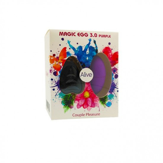 Віброяйце Alive Magic Egg 3.0 Purple з пультом ДК, на батарейках Віброяйце Alive Magic Egg 3.0 Purple з пультом ДК, на батарейках