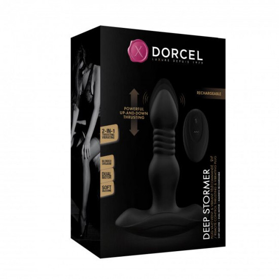 Анальна пробка з вібрацією та пульсацією Dorcel DEEP STORMER Анальна пробка з вібрацією та пульсацією Dorcel DEEP STORMER