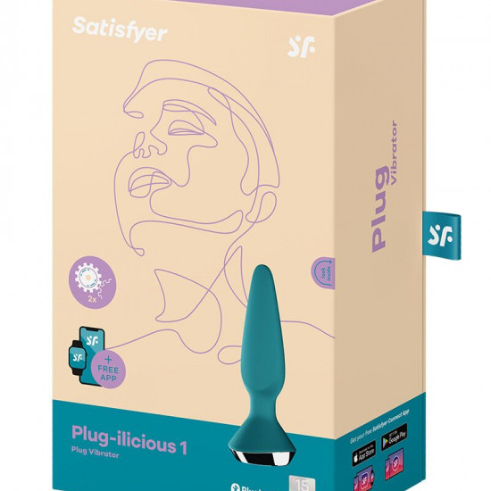 Анальна смарт-вібропробка Satisfyer Plug-ilicious 1 Petrol Анальна смарт-вібропробка Satisfyer Plug-ilicious 1 Petrol