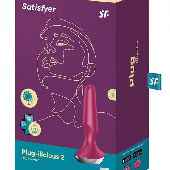 Анальна смарт-вібропробка Satisfyer Plug-ilicious 2 Berry Анальна смарт-вібропробка Satisfyer Plug-ilicious 2 Berry