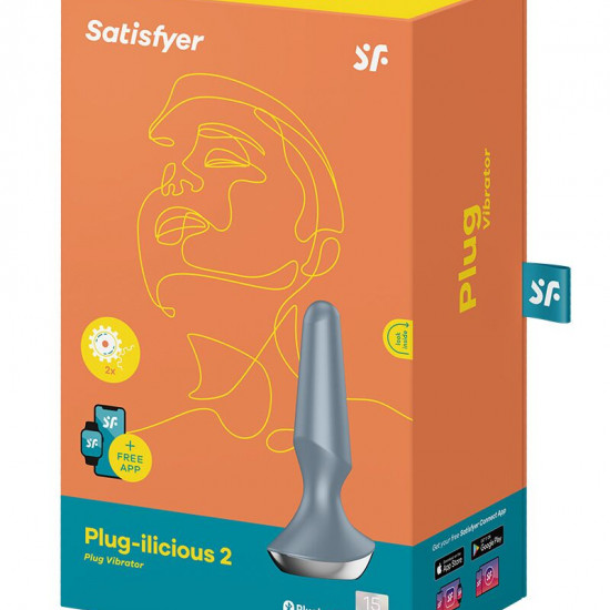 Анальна смарт-вібропробка Satisfyer Plug-ilicious 2 Ice Blue Анальна смарт-вібропробка Satisfyer Plug-ilicious 2 Ice Blue