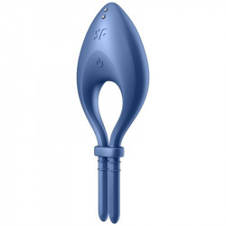 Ерекційне смарт-віброкільце ласо з регулюванням розміру Satisfyer Bullseye Blue