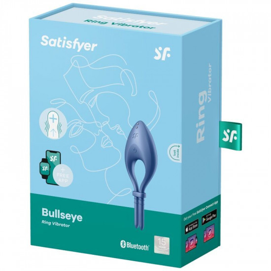 Ерекційне смарт-віброкільце ласо з регулюванням розміру Satisfyer Bullseye Blue Ерекційне смарт-віброкільце ласо з регулюванням розміру Satisfyer Bullseye Blue