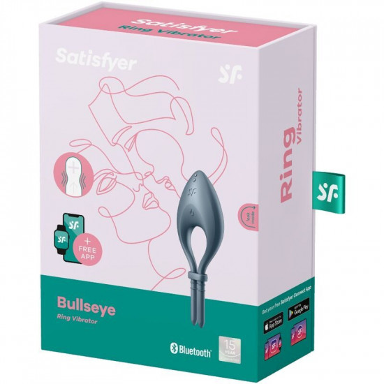 Ерекційне смарт віброкільце ласо з регулюванням розміру Satisfyer Bullseye Dark Blue Ерекційне смарт віброкільце ласо з регулюванням розміру Satisfyer Bullseye Dark Blue