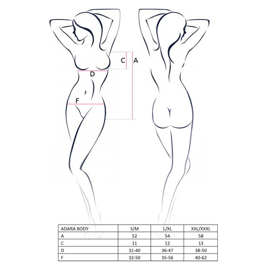Боді монокіні ADARA BODY black XXL/XXXL - Passion Боді монокіні ADARA BODY black XXL/XXXL - Passion