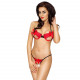 Комплект білизни COCTAIL BIKINI red XXL/XXXL - Passion: ліф з бантиками, стрінги-ниточки Комплект білизни COCTAIL BIKINI red XXL/XXXL - Passion: ліф з бантиками, стрінги-ниточки