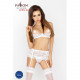 Комплект білизни OFELIA SET OpenBra white L/XL - Passion: стрінги, відкритий ліф, широкий пояс Комплект білизни OFELIA SET OpenBra white L/XL - Passion: стрінги, відкритий ліф, широкий пояс