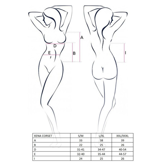 Розпродаж!!! Корсет з пажами XENA CORSET white L/XL - Passion, трусики, квітковий узор Розпродаж!!! Корсет з пажами XENA CORSET white L/XL - Passion, трусики, квітковий узор