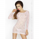 Прозора сорочка з довгим рукавом YOLANDA CHEMISE pink S/M - Passion, трусики Прозора сорочка з довгим рукавом YOLANDA CHEMISE pink S/M - Passion, трусики