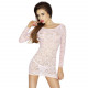 Прозора сорочка з довгим рукавом YOLANDA CHEMISE pink S/M - Passion, трусики Прозора сорочка з довгим рукавом YOLANDA CHEMISE pink S/M - Passion, трусики
