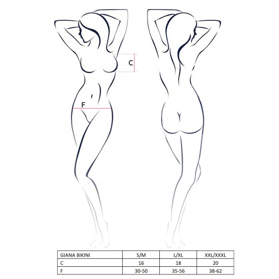 Комплект білизни GIANA BIKINI white L/XL Passion: напівпрозорі ліф і трусики з бантиками Комплект білизни GIANA BIKINI white L/XL Passion: напівпрозорі ліф і трусики з бантиками