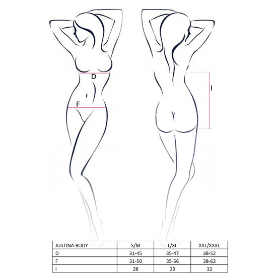 Боді монокіні з відкритими грудьми JUSTINA BODY black S/M - Passion Боді монокіні з відкритими грудьми JUSTINA BODY black S/M - Passion