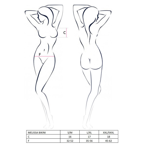 Комплект білизни MELISSA BIKINI black L/XL - Passion: ліф зі шнурівкою і трусики стрінги Комплект білизни MELISSA BIKINI black L/XL - Passion: ліф зі шнурівкою і трусики стрінги