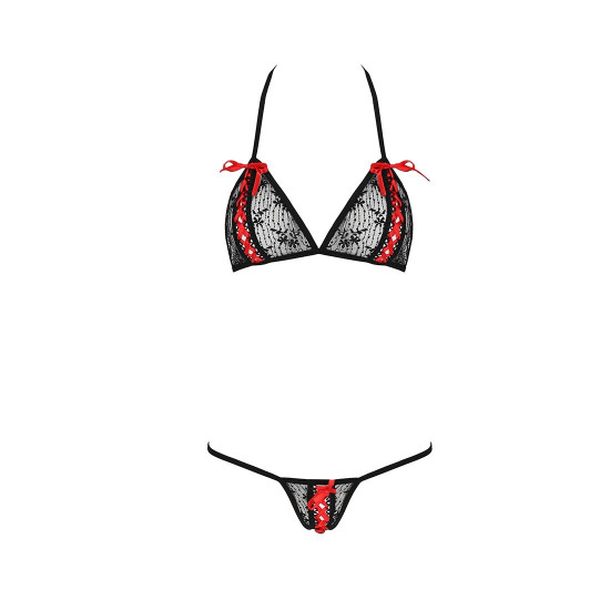 Комплект білизни MELISSA BIKINI black L/XL - Passion: ліф зі шнурівкою і трусики стрінги Комплект білизни MELISSA BIKINI black L/XL - Passion: ліф зі шнурівкою і трусики стрінги