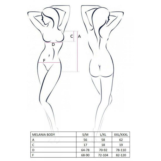 Боді MELANIA BODY black XXL/XXXL - Passion Боді MELANIA BODY black XXL/XXXL - Passion