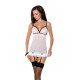 Сорочка прозора з пажами ORIHIME CHEMISE white L/XL - Passion, трусики, стрепи Сорочка прозора з пажами ORIHIME CHEMISE white L/XL - Passion, трусики, стрепи