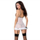 Сорочка прозора з пажами ORIHIME CHEMISE white L/XL - Passion, трусики, стрепи Сорочка прозора з пажами ORIHIME CHEMISE white L/XL - Passion, трусики, стрепи
