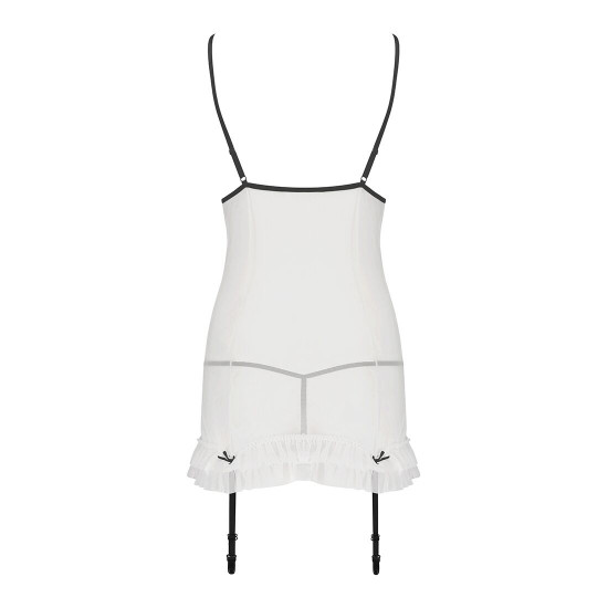 Сорочка прозора з пажами ORIHIME CHEMISE white XXL/XXXL - Passion, трусики, стрепи Сорочка прозора з пажами ORIHIME CHEMISE white XXL/XXXL - Passion, трусики, стрепи