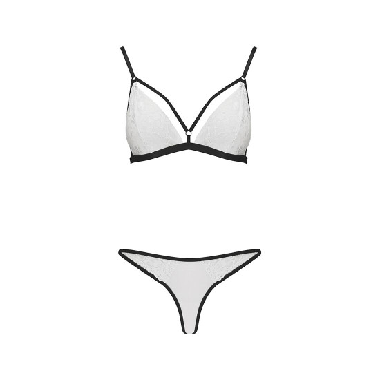 Комплект білизни ORIHIME SET white XXL/XXXL - Passion: стрепи: ліф і трусики Комплект білизни ORIHIME SET white XXL/XXXL - Passion: стрепи: ліф і трусики