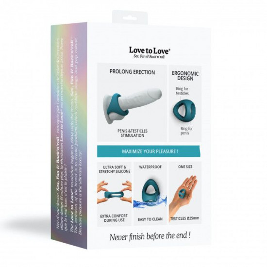 Ерекційне кільце подвійне Love To Love FLUX RING - TEAL ME Ерекційне кільце подвійне Love To Love FLUX RING - TEAL ME