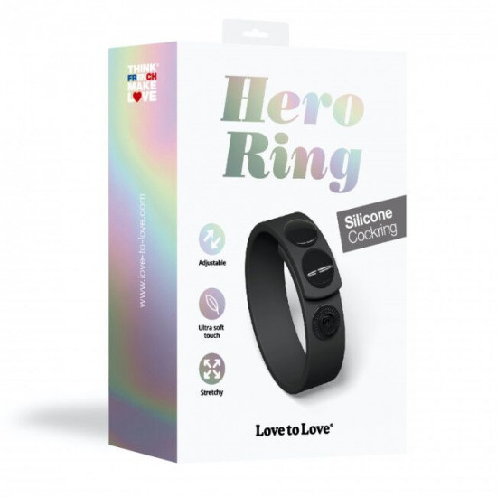 Регульоване ерекційне кільце на кнопках Love To Love HERO RING - BLACK ONYX Регульоване ерекційне кільце на кнопках Love To Love HERO RING - BLACK ONYX