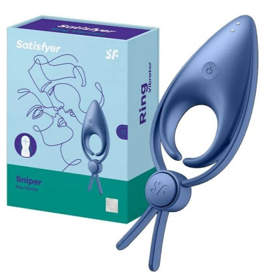 Ерекційне віброкільце ласо з регулюванням розміру Satisfyer Sniper Blue Ерекційне віброкільце ласо з регулюванням розміру Satisfyer Sniper Blue