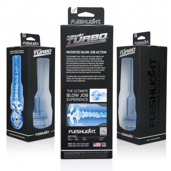 Мастурбатор Fleshlight Turbo Thrust Blue Ice (імітатор мінету) Мастурбатор Fleshlight Turbo Thrust Blue Ice (імітатор мінету)