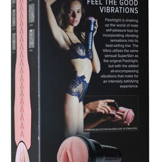 Мастурбатор з вібрацією Fleshlight Vibro Pink Lady Touch, три віброкулі, стимулювальний рельєф Мастурбатор з вібрацією Fleshlight Vibro Pink Lady Touch, три віброкулі, стимулювальний рельєф