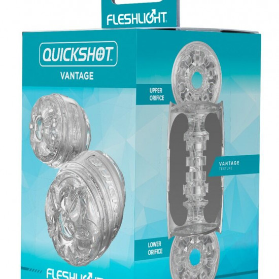Мастурбатор Fleshlight Quickshot Vantage, компактний, чудово для пар і мінету Мастурбатор Fleshlight Quickshot Vantage, компактний, чудово для пар і мінету