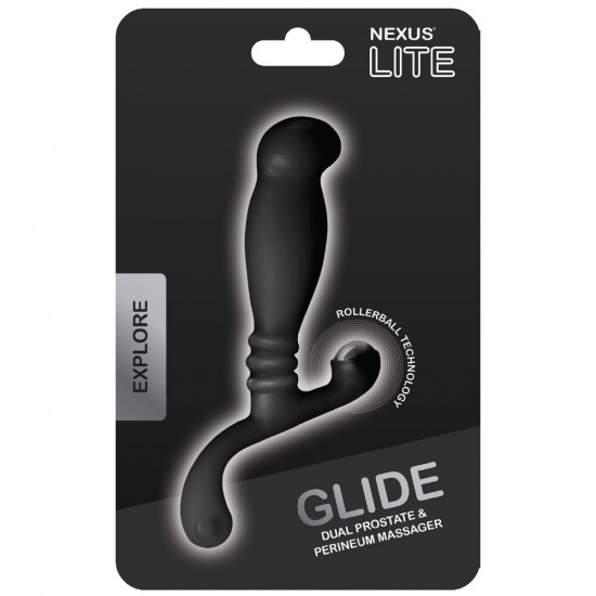 Масажер простати Nexus Glide Black для новачків, ультрастимулюючий, з масажером промежини Масажер простати Nexus Glide Black для новачків, ультрастимулюючий, з масажером промежини