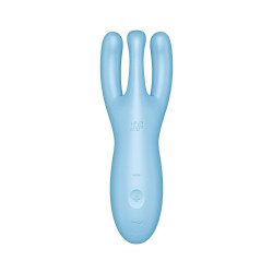 Кліторальний смарт вібратор Satisfyer Threesome 4 Blue з трьома пальчиками