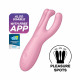 Кліторальний смарт вібратор Satisfyer Threesome 4 Pink з трьома пальчиками Кліторальний смарт вібратор Satisfyer Threesome 4 Pink з трьома пальчиками